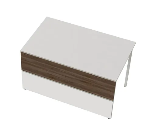 Kerkmann Empfangstheke gerade, weiß, nussbaum von Kerkmann