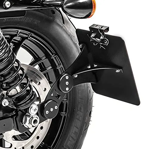 Seitlicher Kennzeichenhalter für Harley Davidson Sportster 883 Iron 09-20 schwarz