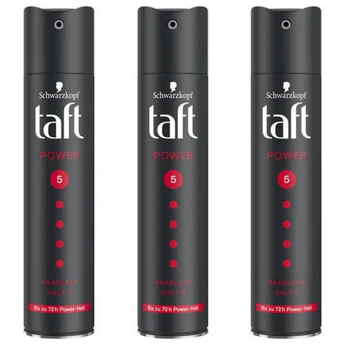 Taft Power Haarlack Halt 5 – 3er Pack für bis zu 72h starken Halt - Frisierprodukte: Taft Power Haarlack bietet extrem starken Halt für langanhaltende Styles, ideal für jeden Anlass.