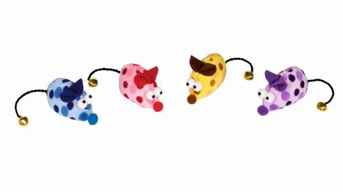 Nobby Katzenspielzeug Plüschmaus 6,5 cm - 2er Set sortiert