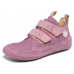 Affenzahn Barfußschuh Leder Buddy mit Klettverschluss - Sneaker für Mädchen, ideal für gesundes Wachstum mit flexibler Sohle und hochwertigem Leder. Schnelles An- und Ausziehen durch Klettverschluss!