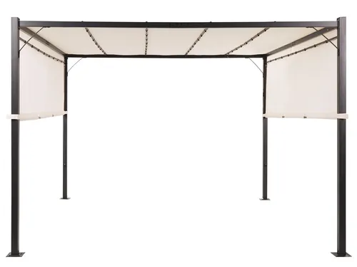 Garten Pergola 310x310 cm mit LED Beleuchtung von Beliani