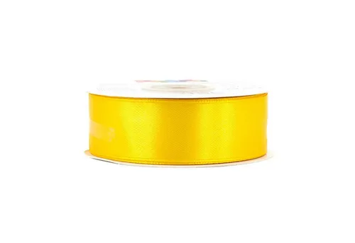 Creativery Satinband, Satinband 25mm x 25m Rolle Gelb