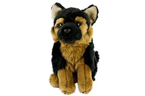 Teddys Rothenburg Kuscheltier Schäferhund sitzend 19 cm schwarz/braun Plüschschäferhund