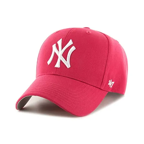 '47 Brand Relaxed-Fit Kinder Cap - Basic NY Yankees pink - Hüte, Kappen & Mützen für Baseball-Fans, stylische und bequeme Passform für junge Yankees-Fans, ideal für den Alltag