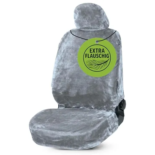 WALSER Sitzschonbezug für VW, MERCEDES-BENZ, AUDI 20093 - Hochwertiger Autositzbezug aus 100% Polyester mit TÜV-Spezifikation, ideal für den Schutz Ihrer Sitze und im eleganten silbernen Design.