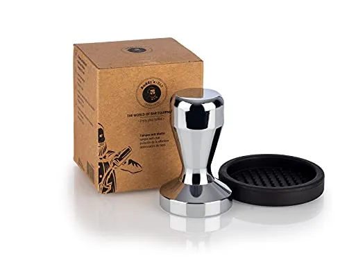 Buddy´s Bar - Barista Edition Premium Tamper - Tamper für perfekten Kaffee, Ø 51 mm aus rostfreiem Edelstahl mit ergonomischem Griff für gleichmäßige Kompression und exzellente Ergebnisse.