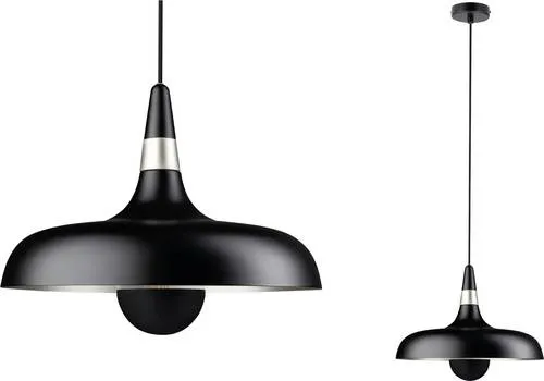 Paulmann Pendelleuchte Juna E27 max. 20W - Elegante Pendelleuchte in Schwarz matt mit Champagnergold-Akzenten, dimmbar und ideal für Esstische oder Küchentresen. Hochwertige Metallverarbeitung für lange Lebensdauer.