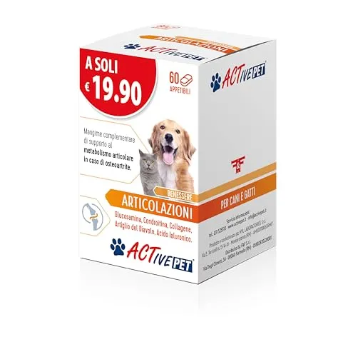 Active Pet Gelenke Ergänzungsfuttermittel zur Unterstützung des Gelenkstoffwechsels bei Arthrose für Hunde und Katzen