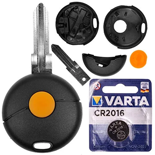 Auto Schlüssel Funk Gehäuse 1 Taste für Smart 450 1. Gen + Rohling