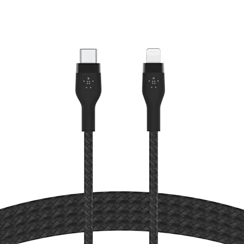 Belkin CAA011BT2MBK Lightning-Kabel 2 m Schwarz - USB-Kabel für schnelle Datenübertragung, 2 m lang und ideal für den täglichen Gebrauch mit Apple Geräten.