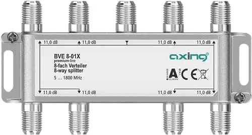 Axing BVE 8-01X 8-Fach Verteiler 11 dB 5-1800 MHz TV Data Internet Kabelfernsehen
