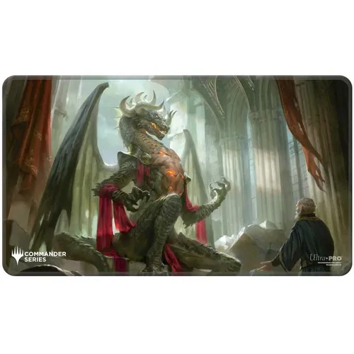 Ultra Pro Playmat - Commander Series 4 Q4 2024 - Stitched Edge - Korvold - Hochwertige TCG Spielmatte für Magic: The Gathering, ideal für Turniere. Mit genähtem Rand für erhöhte Haltbarkeit und Schutz, perfekt für leidenschaftliche Spieler.