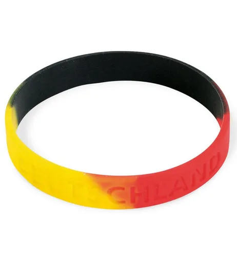 Fries Armband Deutschland Fan Silikon Armband mit Beschriftung Karneval Fasching
