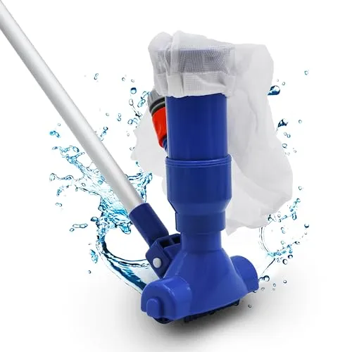 HAFIX Pool Reinigungsbürste Poolreiniger Bodenreiniger Bodensauger Teleskopstange. Zubehör für Schwimmbad, Teich, Whirlpools, Brunnen. Poolwand Poolboden Bürste Stange Saugbürste für Poolreinigung.