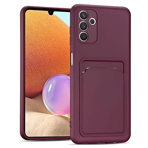CoolGadget Kartenhülle Handy für Samsung Galaxy A54 5G Card Case, Schutzhülle mit Kartenfach & TPU Stoßschutz und Microfaserfutter, kompatibel mit Samsung Galaxy A54 5G (6,4 Zoll), Lila