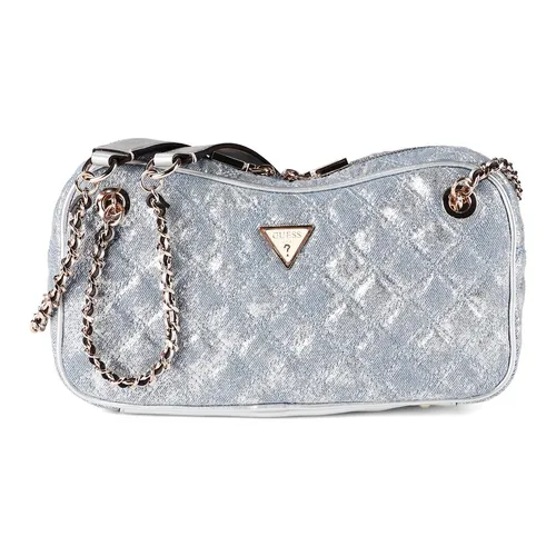 Guess Giully II Schultertasche 30 cm blau - Die Guess Giully II Schultertasche vereint Stil und Funktionalität. Aus robustem Polyester gefertigt, bietet sie mit Reißverschluss und praktischen Fächern optimalen Komfort. Ideal für jeden Anlass!