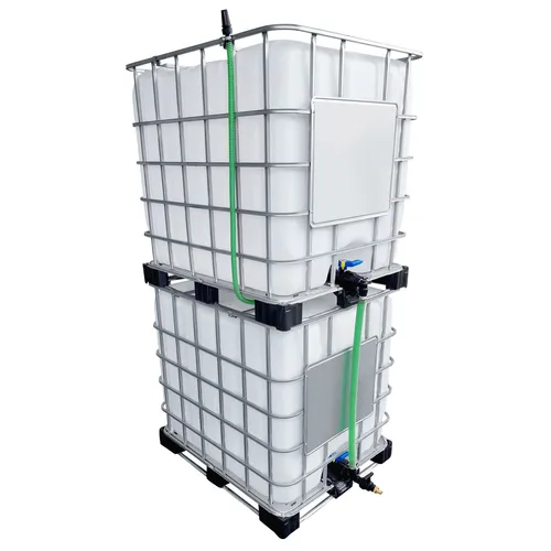 2000l IBC Wassertank mit Schlauch Tankverbindung