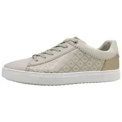 Tom Tailor Damen Schnürhalbschuhe - Cream/Gold - Stylische Damen Sneaker von Tom Tailor in Beige mit goldenen Akzenten. Genießen Sie den überragenden Tragekomfort dank der Memory Effect Innensohle – ideal für Alltag und Freizeit!