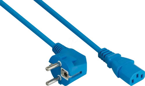 KM SK0130-B010 - Netzkabel Schutzkontakt-Stecker Typ E+F, Buchse C13, 1m