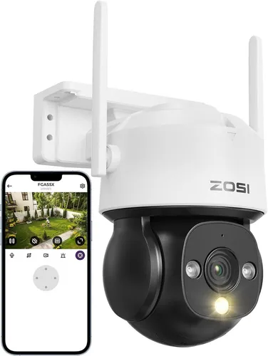 ZOSI 1080p WLAN Überwachungskamera C290 - Überwachungskamera für außen mit 360° Pan Tilt, KI-gestützter Personen- und Fahrzeugerkennung, und klarer Nachtsicht bis 100 Fuß - ideal für umfassende Sicherheit.