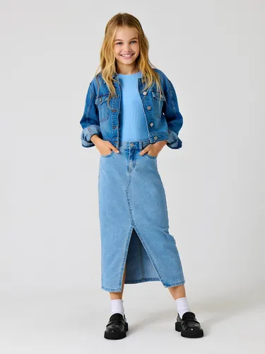 KIDS ONLY Jeansrock in Hellblau, Größe 158 - Stylischer Jeansrock für Kinder in Hellblau, Größe 158 - mit 5-Pocket-Design und geschlitztem Saum für optimalen Tragekomfort.