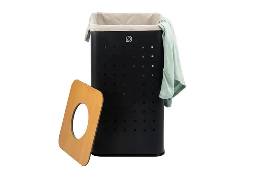 eluno Wäschetonne 50L mit waschbarem Wäschesack von eluno