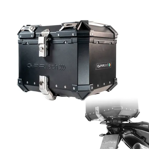 Set Bauletto GPR ALPI-TECH Schwarz 35L für Suzuki 650 DL V Strom 2012-2016