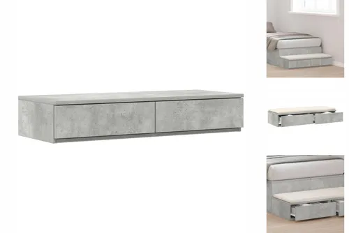 vidaXL Beton Grau Minimalistischer Nachttisch in grau von vidaXL