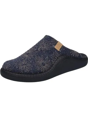 Josef Seibel Damen Pantoffeln Monaco D 04 - Damen-Hausschuhe aus kuscheligem Filz, ideal für Herbst und Winter. Mit Weite F 1/2 für schmale Füße und extrem flexibler, strapazierfähiger Sohle für höchsten Komfort.