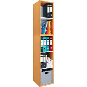 VCM Aktenregal Lona I XXL - Büroschränke mit 5 Ordnerhöhen, ideal für bis zu 20 Ordner und bis zu 10 kg Fachbodentraglast. Robuste MDF-Platten in Buche-Optik, perfekt für Ihr Büro!