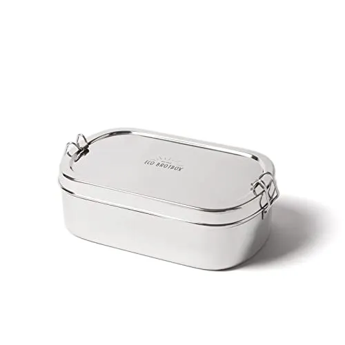 ECO Brotbox Goodies Box 1400ml - Edelstahl Lunchbox, BPA-frei, spülmaschinenfest - Die Goodies Box ist ein geräumiger Edelstahlbehälter mit 1400 ml für Meal Prep und Vorräte. Ideal für unverpacktes Einkaufen und unterwegs, bietet sie eine nachhaltige Alternative zu Plastikdosen.