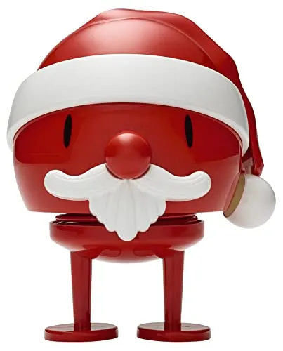 Hoptimist Santa Claus Bumble M Red - Weihnachtsmann Figur - Figuren & Skulpturen, zaubert Freude und Hoffnung in Ihr Zuhause mit seinem charmanten Design und dem echten Weihnachtsbart.