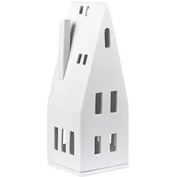 Räder Teelichthalter Lichthaus Spitzdach 20cm weiß 0010847 von Räder