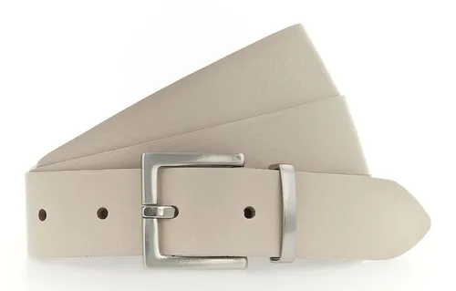 Vanzetti Ledergürtel beige 85 cm - Hochwertiger 100% Leder Gürtel in stilvollem Beige, ideal für elegante Outfits und vielseitig kombinierbar.
