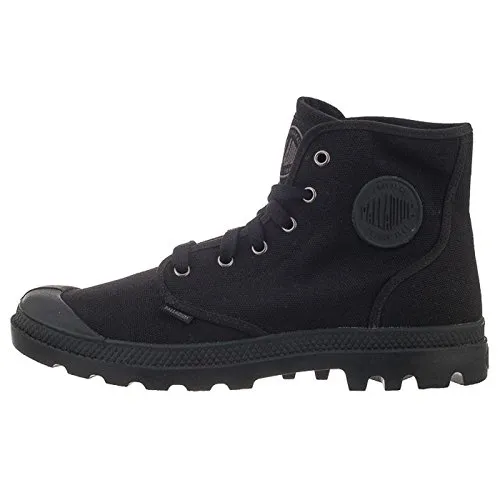 Palladium PAMPA HI Sneaker Boots für Herren, Schwarz, Größe 43 - Herren-Sneaker aus robustem 14 oz Segeltuch mit komfortablem EVA-Ausschnitt und rutschfester Gummisohle, ideal für Abenteuer und Alltag.