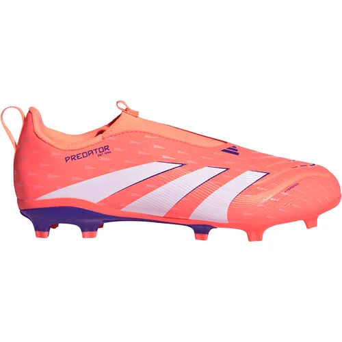 Adidas PREDATOR LEAGUE LL FG/MG Kinder - Rot - Predator Fußballschuh für Kinder mit schnürlosem Strickschaft und 3D-Obermaterial für optimale Ballkontrolle auf festen Böden und Kunstrasen.