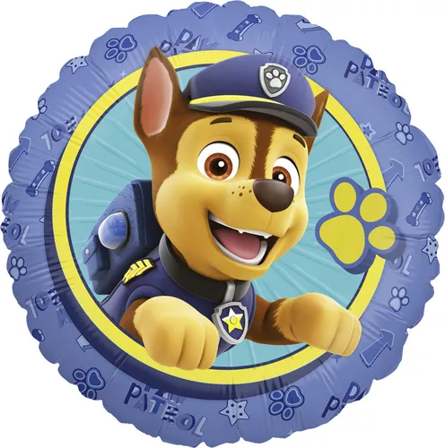 Folienballon Paw Patrol Chase Ø 45 cm in blau von Weitere