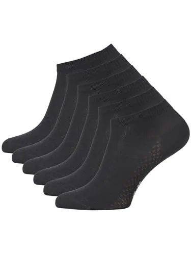 Cotton Prime Sneaker Socken Herren Damen Unisex – 6 Paar Kurzschaft Sneakersocken aus Bambus Viskose – Atmungsaktive Sportsocken Kurz für Alltag & Sport, schwarz, Gr. 43-46