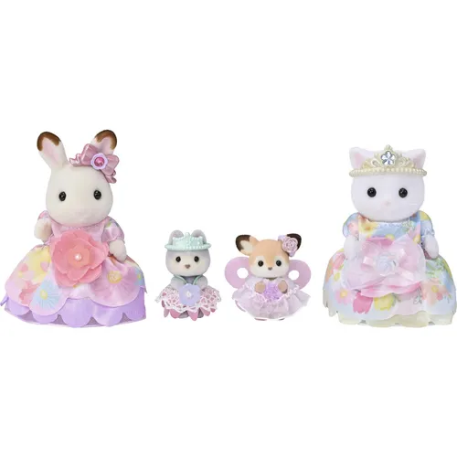 Sylvanian Families 5809 Blumenprinzessinnen Figurenset - Puppen & Spielzeugfiguren: Fantasievolles Spielset mit vier liebevoll gestalteten Tierfiguren in blumigen Kleidern, die Kreativität und Feinmotorik fördern. Ideal für Kinder ab 3 Jahren.