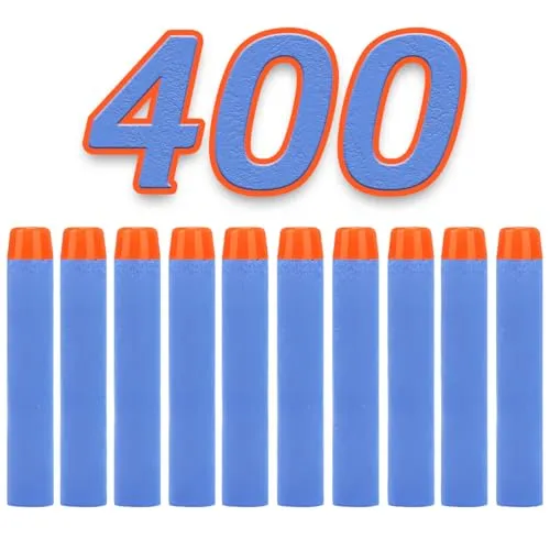 König Design Nerf Pfeile - 400 Stück Nerf Darts Nerf Munition Pfeile Dart Bullets Refill Darts Foam Pfeile für N-Strike Elite Blasters Series Hasbro Fortnite