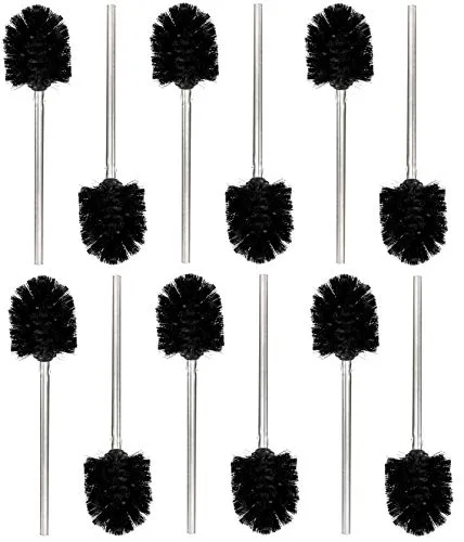 Bubble-Store WC Toilettenbürsten mit Edelstahlgriff, schwarzer Bürstenkopf zum Abschrauben (12)