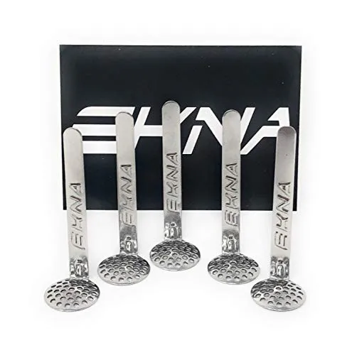 EKNA Stahl-Hängesiebe Einhängesiebe 12mm 15mm für Tabakpfeifen, Wasserpfeifen 5 10 20 Stück Stahlhängesiebe + Sticker (5, 15mm)