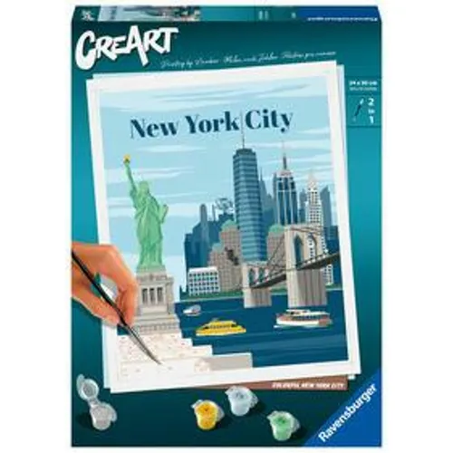 CreArt - Colorful New York City, Malen - Schreibutensilien für kreative Köpfe, ideal für ab 12 Jahren, fördert die Kreativität und bietet ein einzigartiges Malerlebnis.