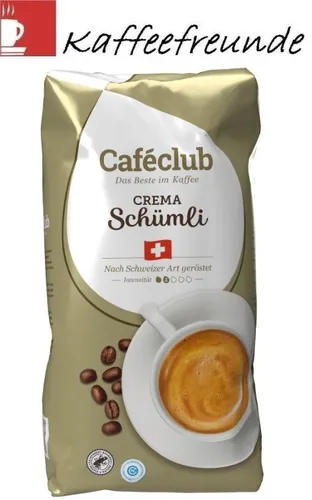 CAFECLUB SUPERCREME Schweizer Schümli Kaffee Bohnen 1KG