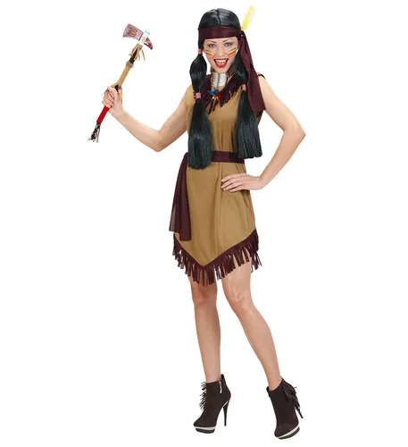 Indianerin Kleid Gürtel Kopftuch Gr. L Indianerinkostüm Verkleidung Kostüm neu