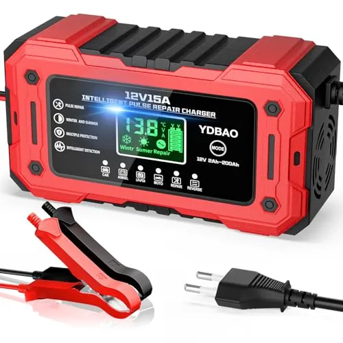 Autobatterie Ladegerät 15A 12V mit Temperaturkompensation