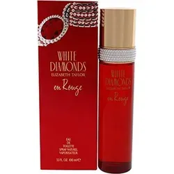 Elizabeth Taylor White Diamonds en Rouge Eau de Toilette 100 ml - Damen Parfum, blumiger und fruchtiger Duft, der Optimismus und Glück ausstrahlt – perfekt für den täglichen Gebrauch.