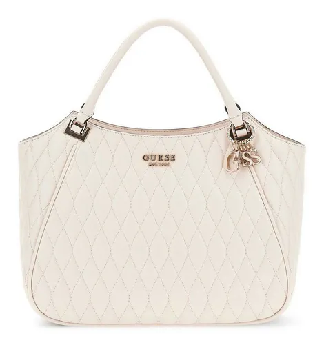 Guess Valla Schultertasche 37 cm beige TAS046903 - Elegante Handtasche für modebewusste Damen, aus robustem Polyurethan, mit praktischen Fächern und abnehmbaren, verstellbaren Tragriemen für optimalen Komfort.