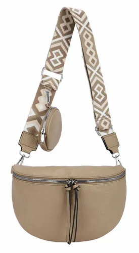 ITALYSHOP24 Bauchtasche Damen Gürteltasche Brusttasche CrossBody, Schultertasche, CrossOver, Umhängetasche, Hüfttasche